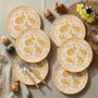 Hermia Set de 6 Platos de Postre Frequent Naranja y Blanco de Pascua